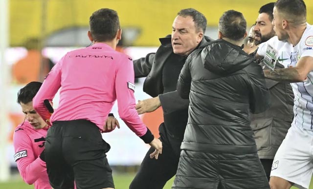 Turkish club president given lifetime ban after referee attack | Sports