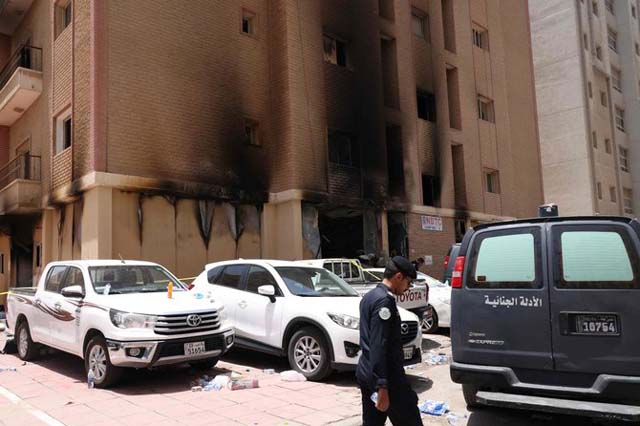 Indian relatives grieve as bodies of 45 Kuwait fire victims return