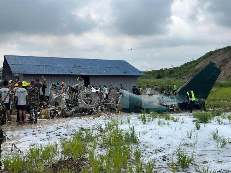 Plane crashes on takeoff in Kathmandu with 19 aboard | News Flash |  Bangladesh Sangbad Sangstha (BSS)