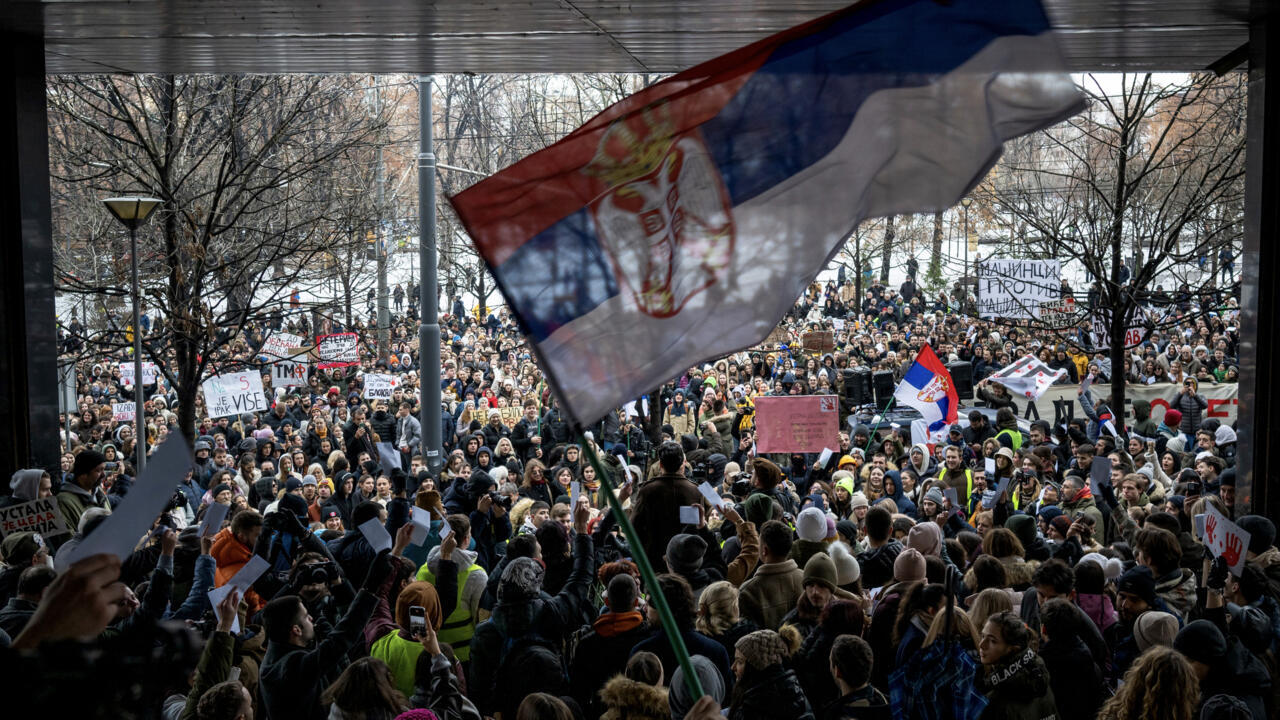 Serbia enters new year with student protests over train station tragedy