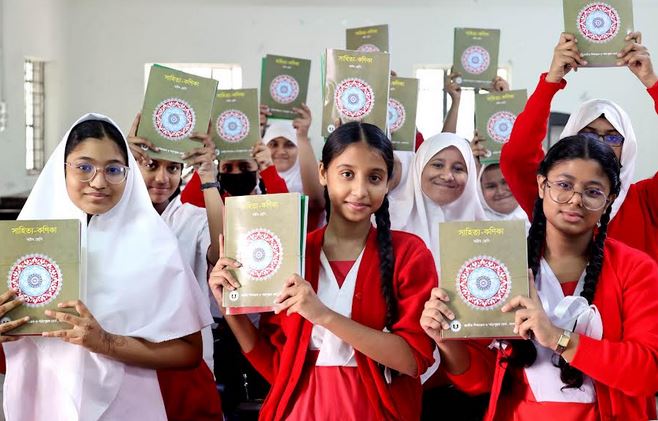 Textbook distribution begins in Chattogram amid festivity