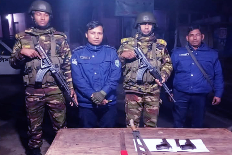 Firearms, ammo recovered from graveyard in Rangpur
