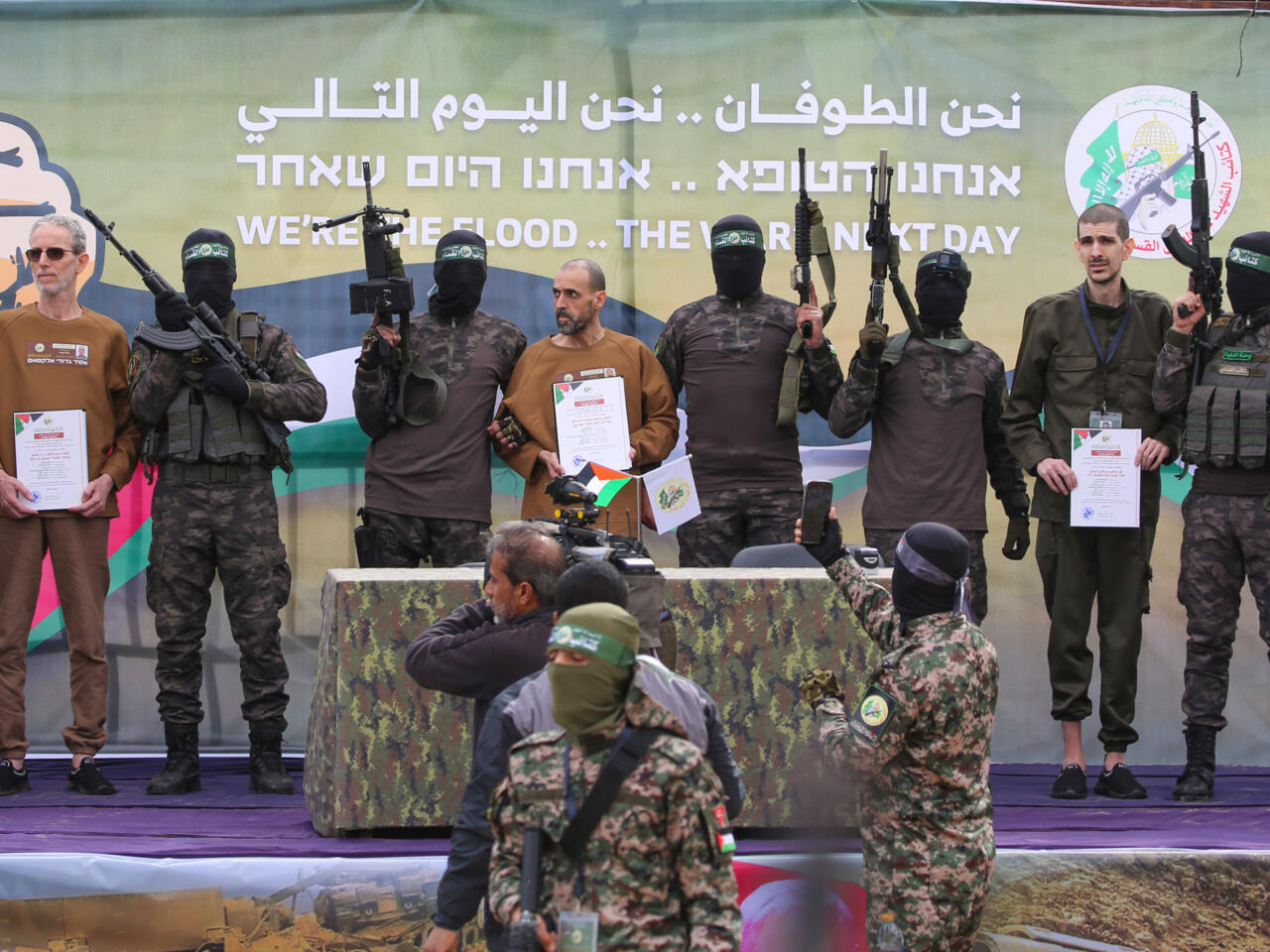 Israeli hostages forced by Hamas captors to speak in Gaza release