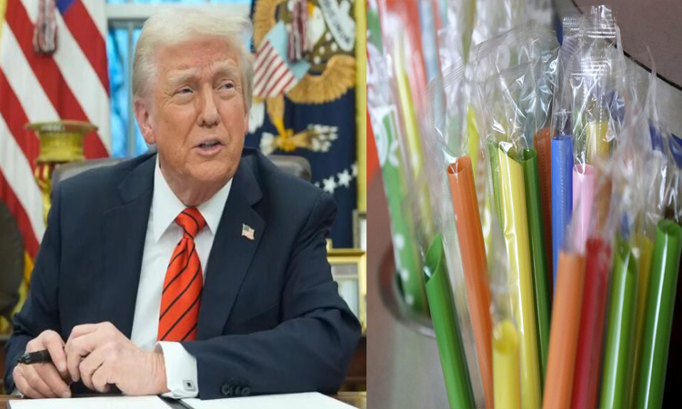 'Won't affect a shark': Trump signs order against paper straws