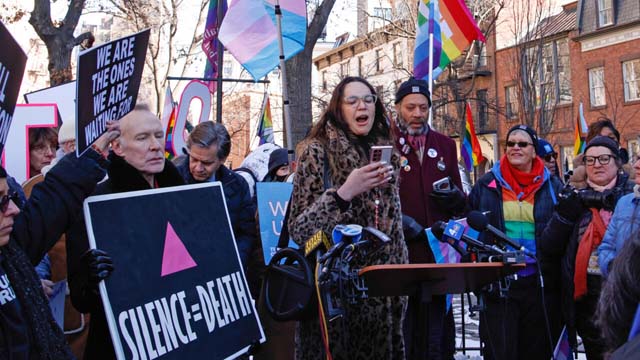 Protests in NY as 'transgender' and 'queer' scrubbed from rights website