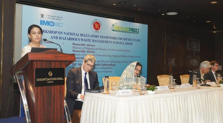 Rizwana for strict enforcement of environmental laws in ship breaking industry