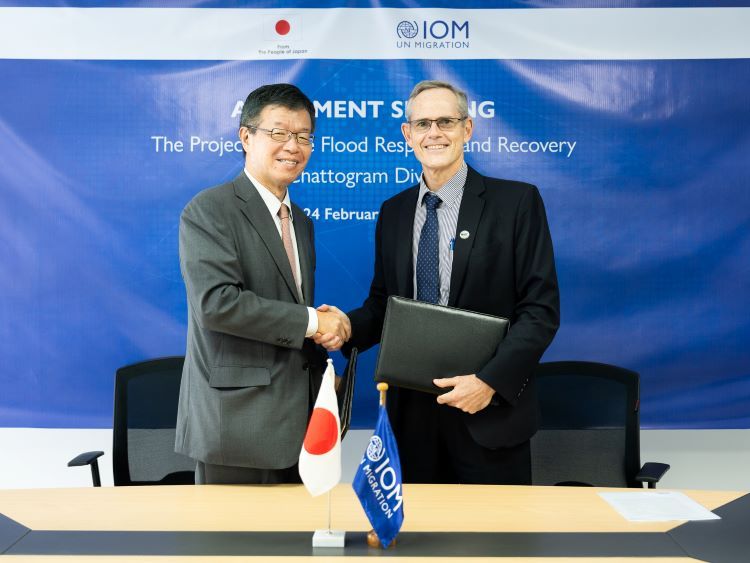 Japan-IOM signed $3.2m aid to flood response, recovery in Bangladesh