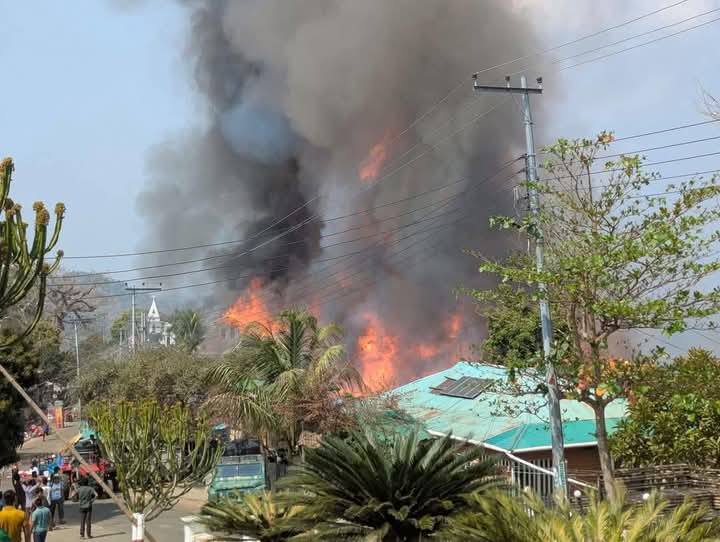 Fire breaks out at several resorts in Sajek Valley