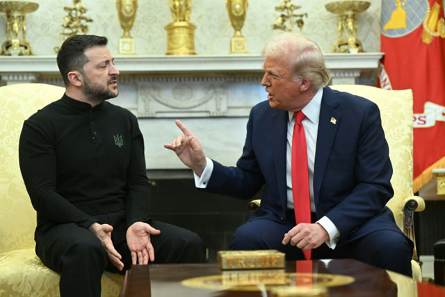 US stocks gain, shrugging off Trump-Zelensky clash