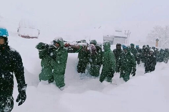 Rescuers search for 22 workers after avalanche in India