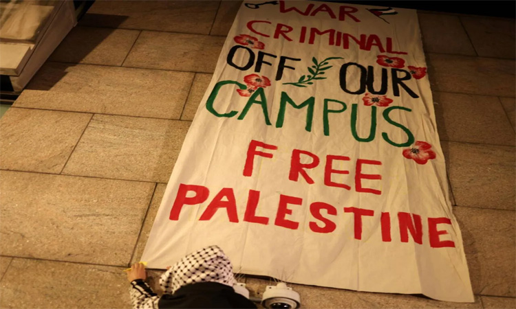 Over 200 attend Pro-Palestinian protest near Columbia University