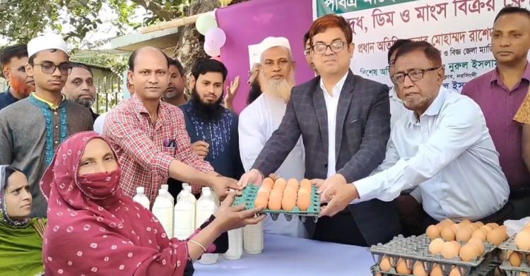 Sale of milk, eggs, chicken at affordable prices begins in Narsingdi