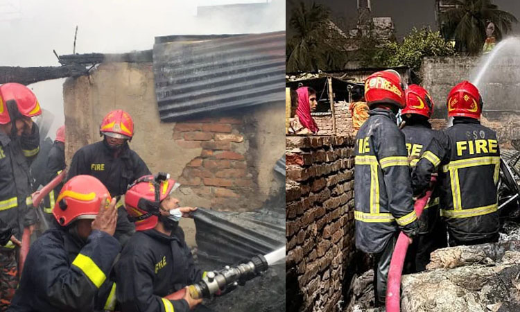 Gabtoli, Bhasantek slum fire incidents gutted 185 shanties   