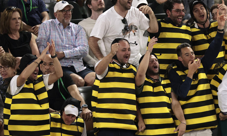 Buzzed: Fans lift Alcaraz as he makes bee-line into last 16
