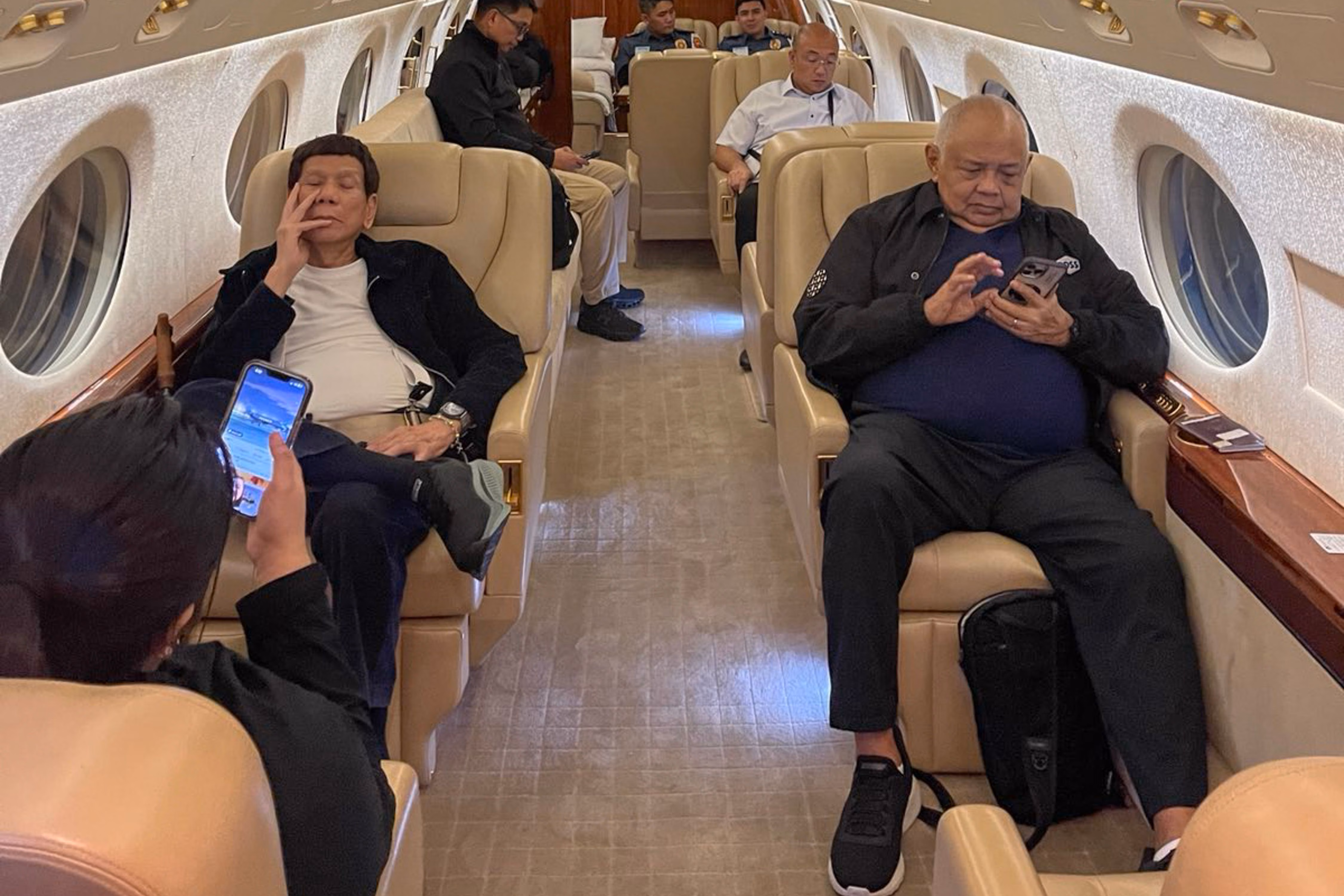 Plane that brought ex-Philippine leader takes off from UAE: tracking site