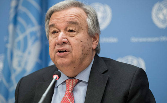 Guterres arrives this afternoon
