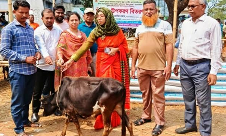 Govt distributes livestock, food among small ethnic groups in Netrokona