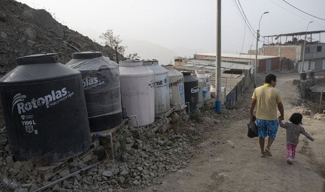 In poor areas of Peru's capital, running water is a dream