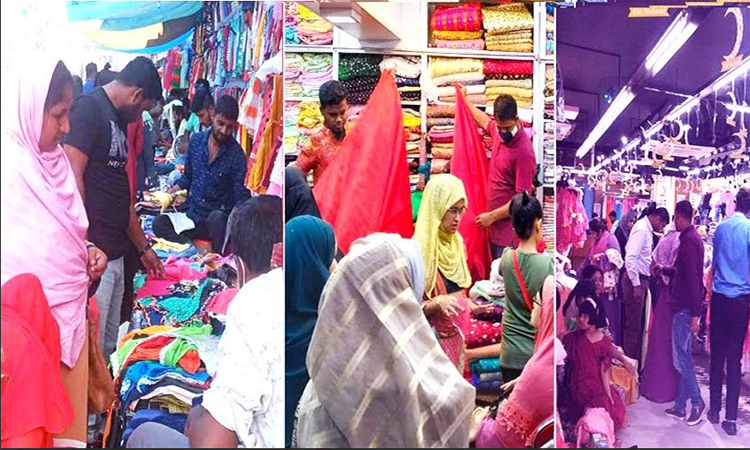 Rangpur markets bustling with Eid shoppers