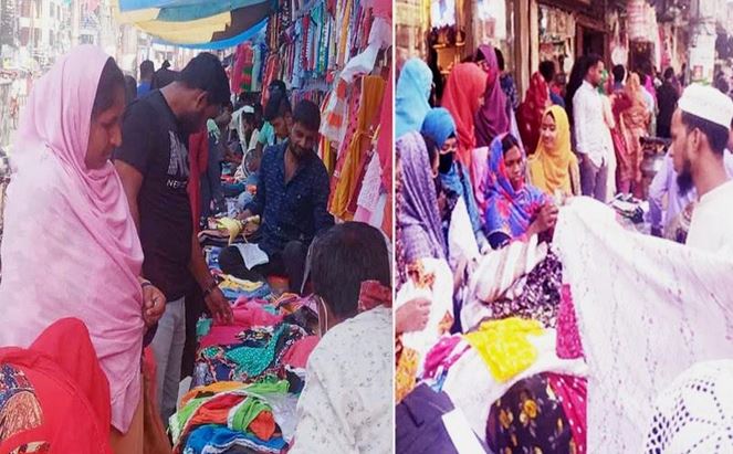 Middle class also flocks to sidewalk shops amid Eid shopping frenzy