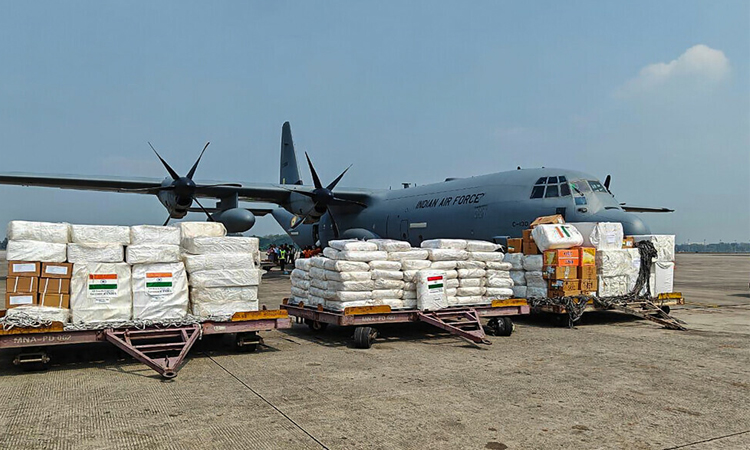 India sends aid flight to quake-hit Myanmar