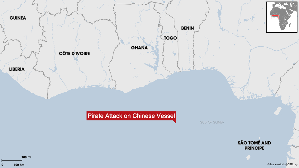 Chinese sailors missing off Ghana in suspected pirate attack