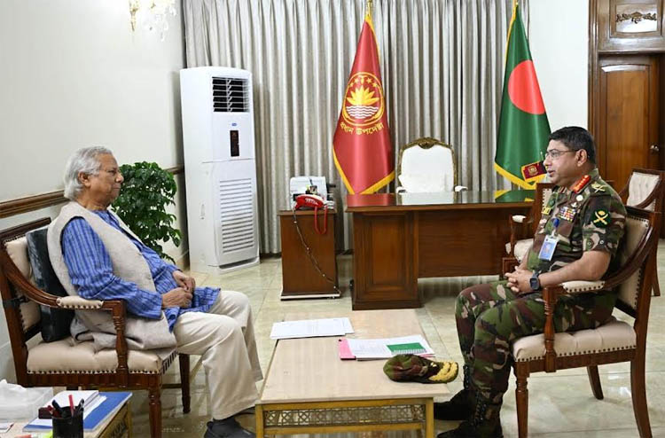 Army chief calls on chief adviser