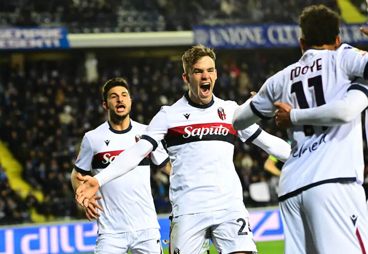 Bologna thump Empoli to close in on Italian Cup final