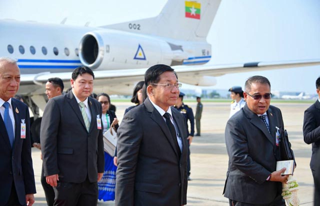 Protest as quake-hit Myanmar junta chief joins Bangkok summit
