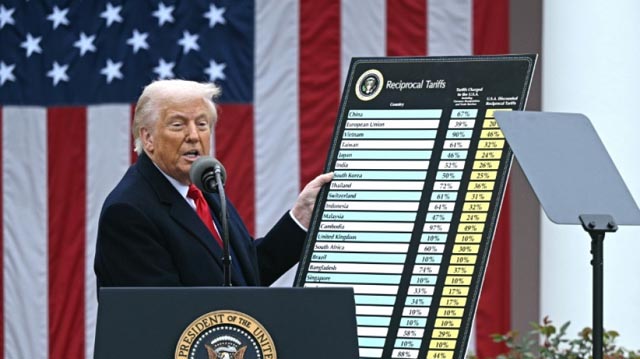 Defiant Trump dismisses stock market's tariff plunge