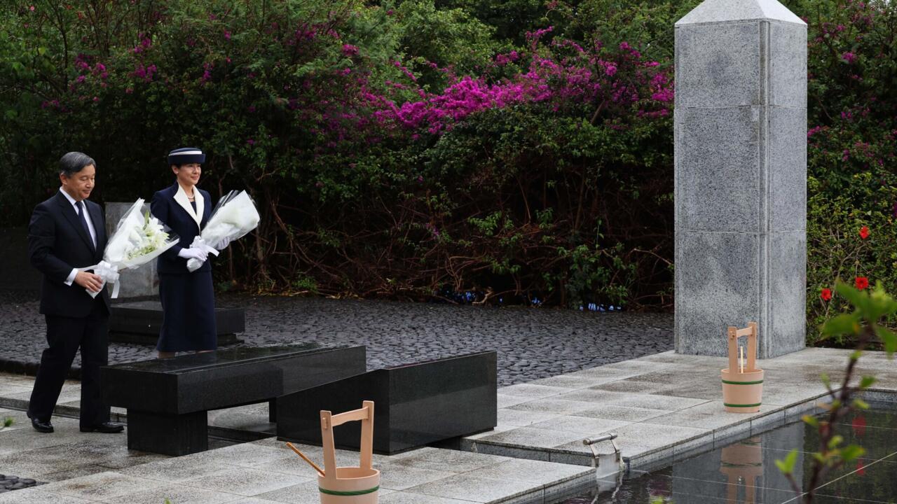 Japan emperor visits World War II battleground Iwo Jima