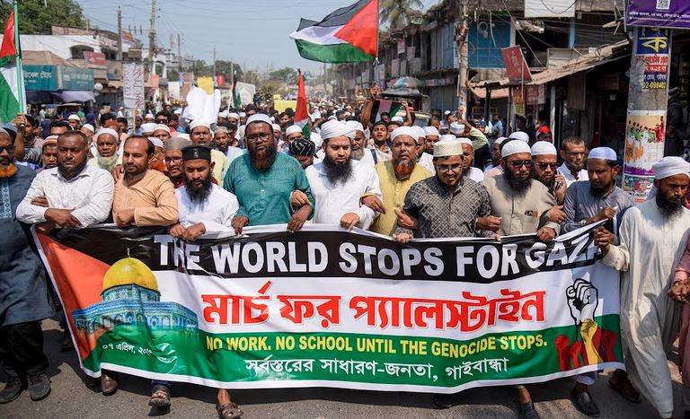 'March for Palestine' held in Gaibandha protesting Gaza killings
