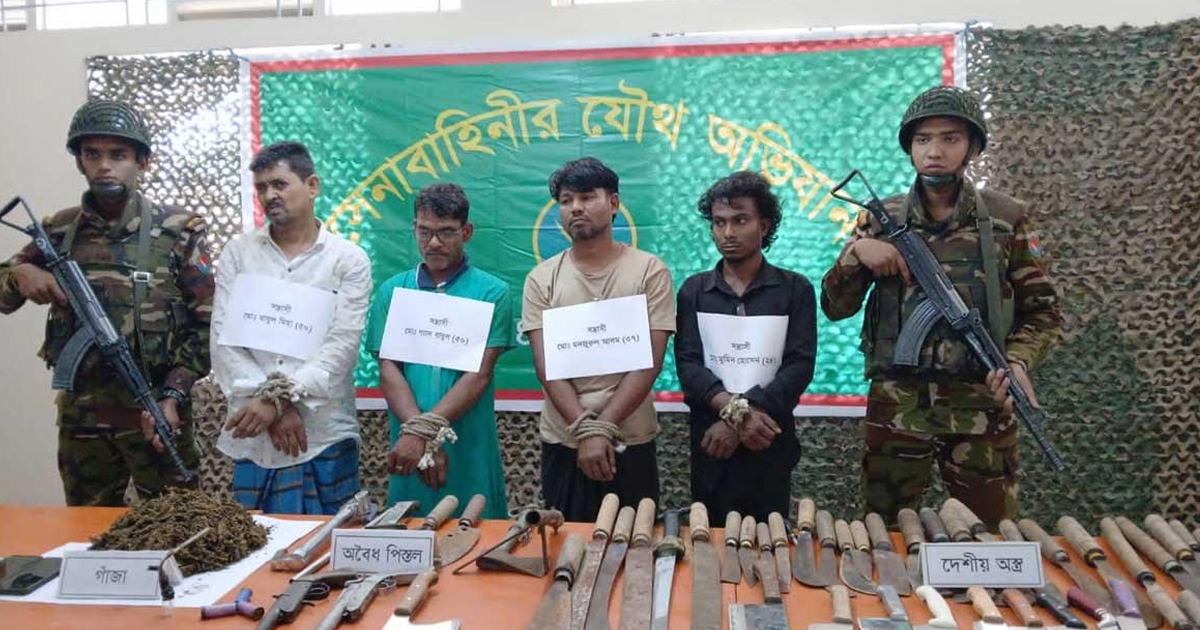 Four terrorists held with weapons in Ctg