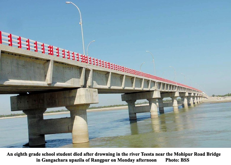 Eighth grade school student drowns in River Teesta