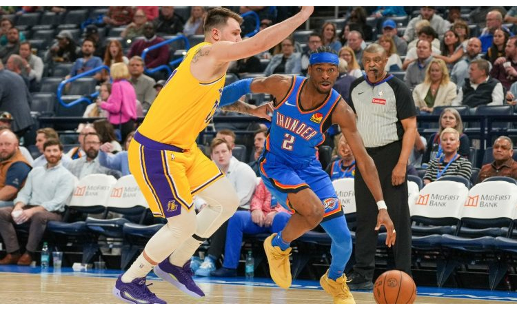 Shai scores 42, Doncic ejected as Thunder down Lakers