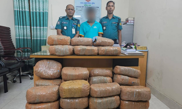 One held with 86 kgs of ganja in Bashundhara 
