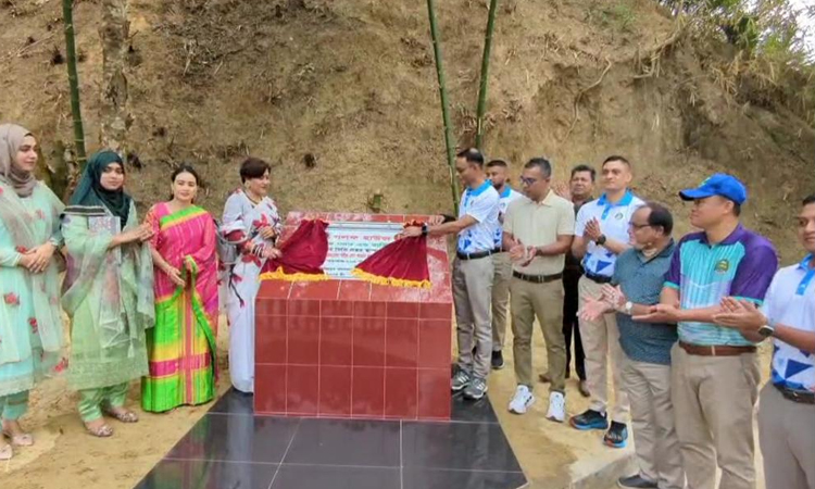 Foundation stone laid at Khagrachari Golf House