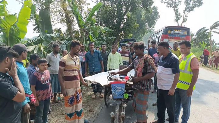 Van driver killed in Jhenaidah road accident