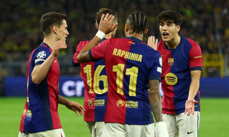 Barca through to Champions League semis despite Guirassy hat-trick