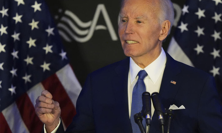 Biden slams Trump 'destruction' in first post-presidency speech