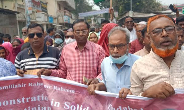 Jamalpur BNP protests genocide in Palestine