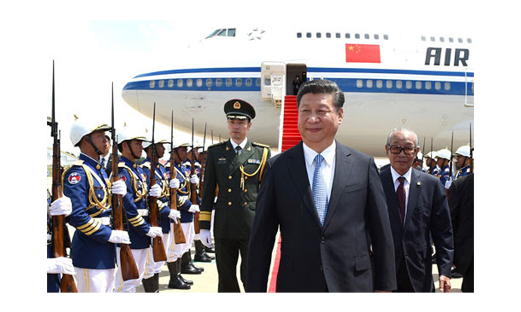 China's Xi arrives in Cambodia for state visit