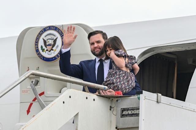 Vance arrives for talks in Italy, Easter at the Vatican