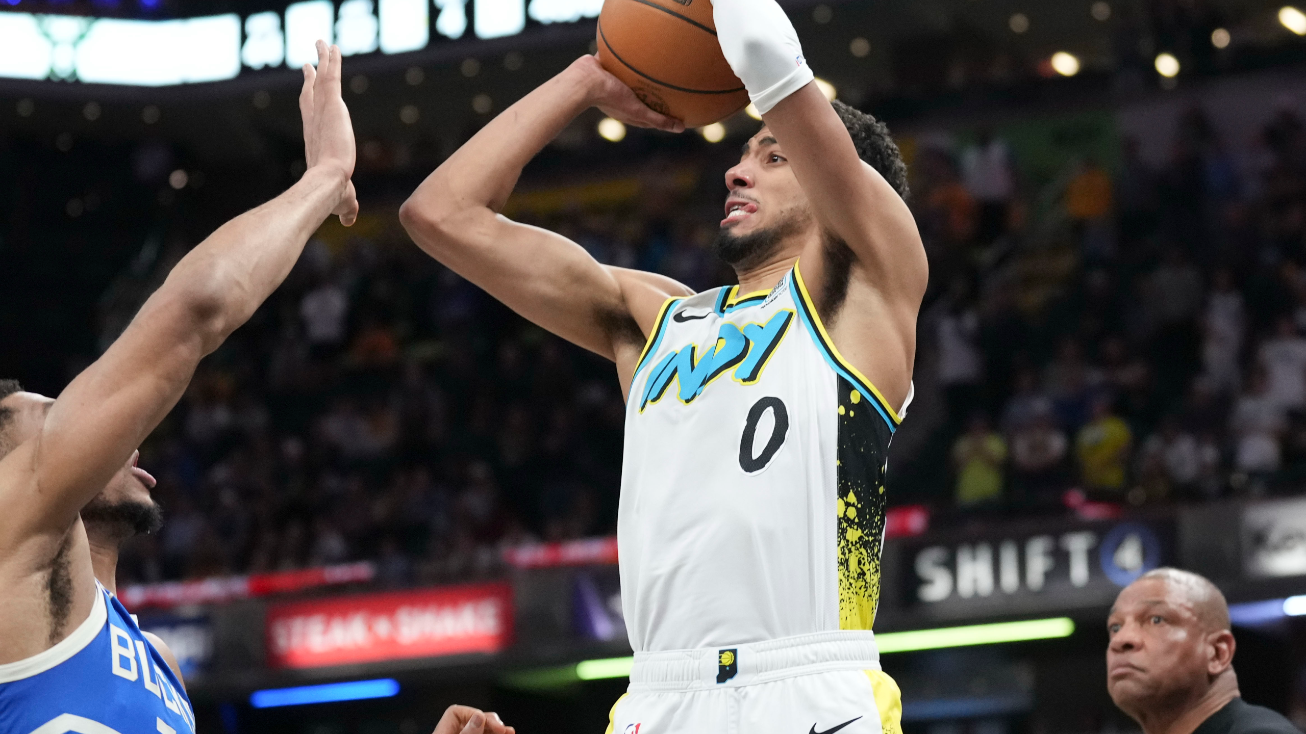 Pacers thump Bucks to open NBA playoffs