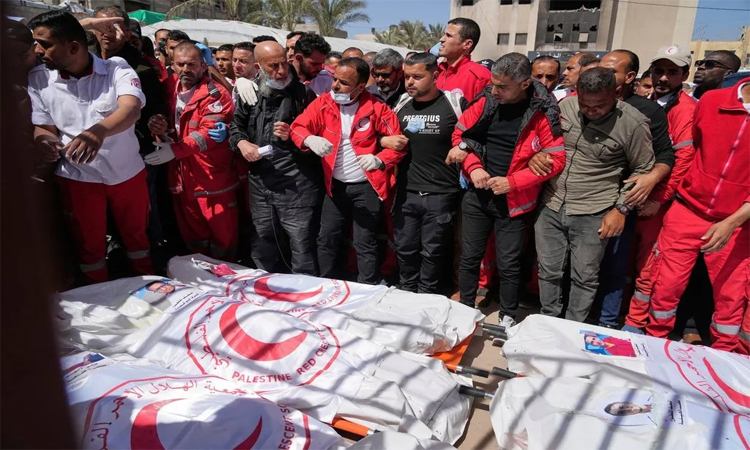 Gaza civil defence describes medic killings as 'summary executions'