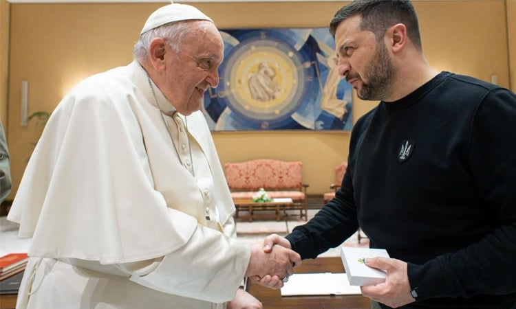 Zelensky to attend Pope Francis's funeral: presidency source to AFP