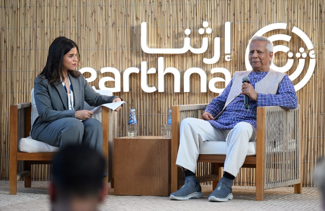 Prof Yunus joins Fireside Chat in Doha