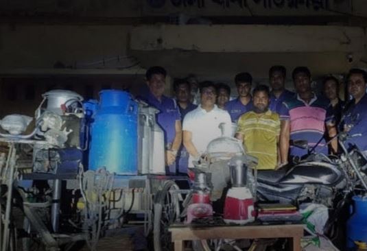 Two held with 280 liters of adulterated milk, chemicals in Satkhira
