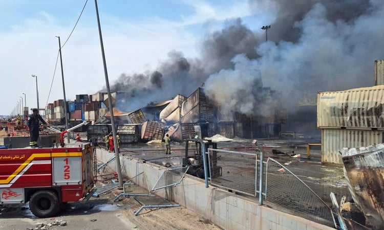Fires rage 2 days after Iran port blast killed 46