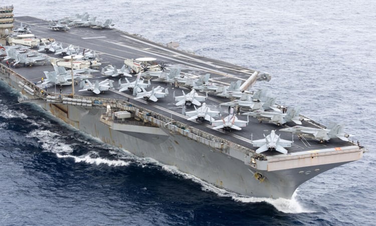 US warplane went overboard into Red Sea: Navy